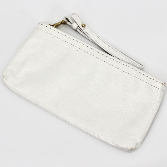 Brahmin white pebbled leather wristlet - Picture 3 of 5
